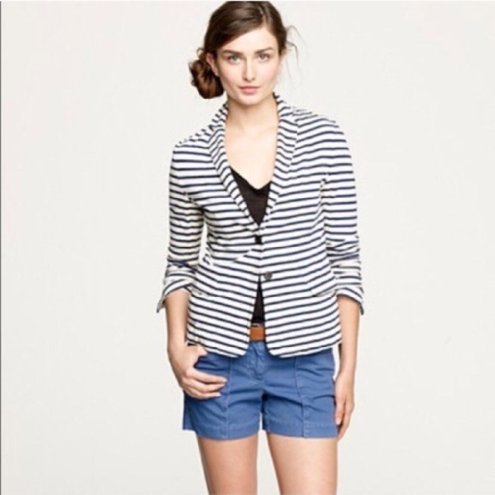 J. Crew Maritime Striped Knit Blazer Jacket